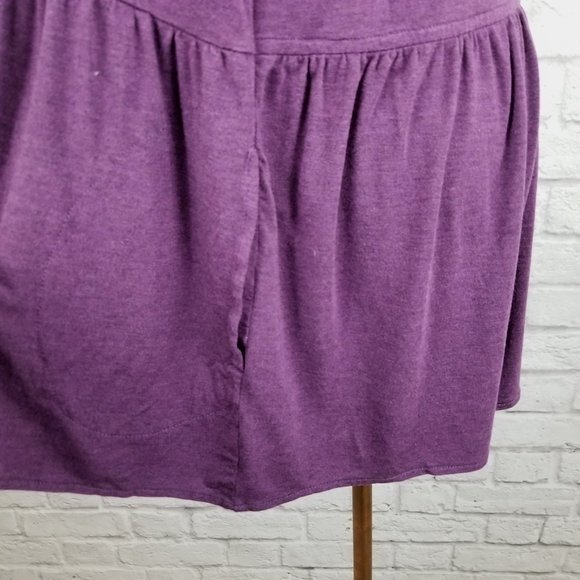 LOGO Lori Goldstein heather purple open front cascading light cardigan Size M - Picture 9 of 9